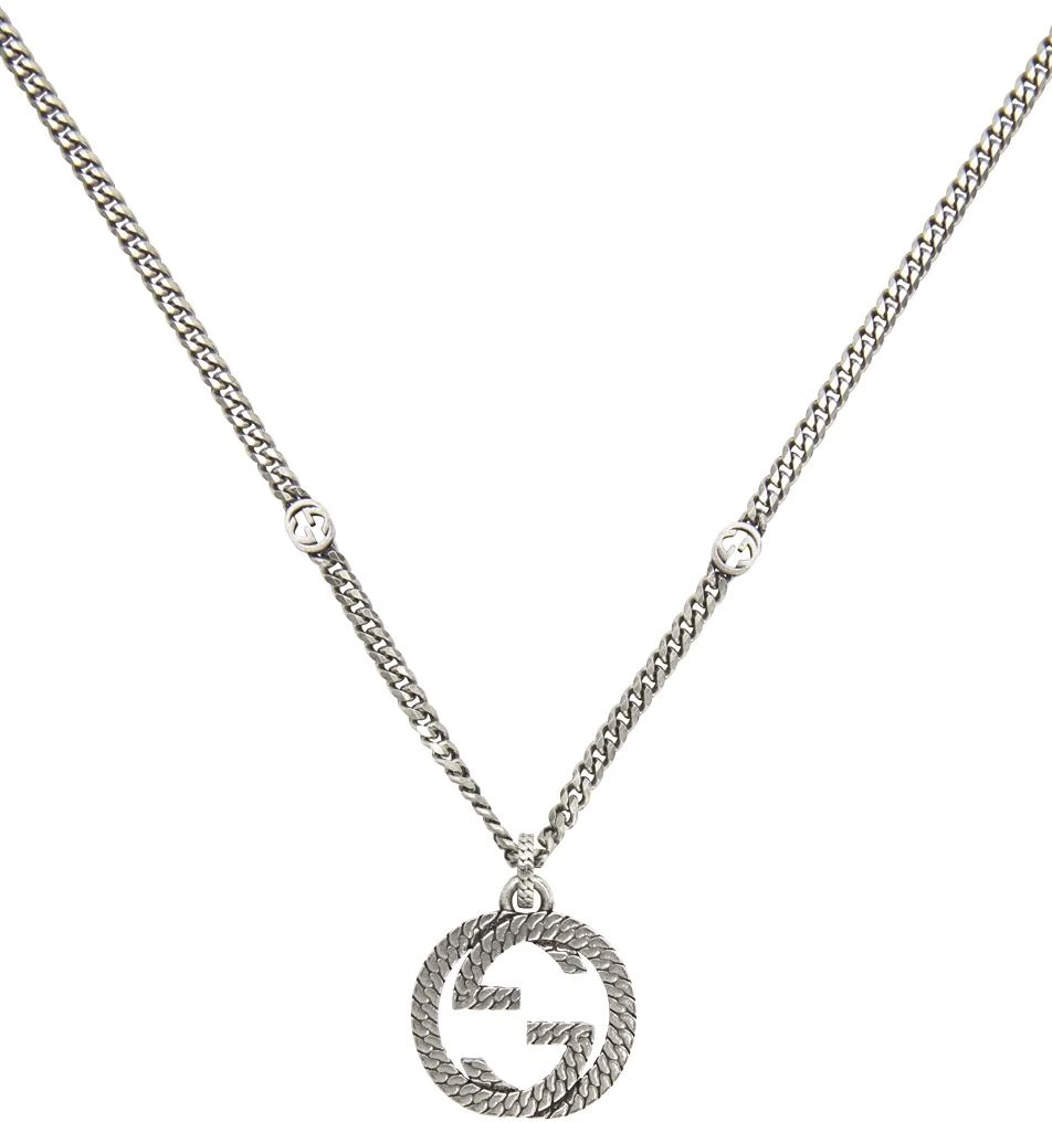 商品Gucci|Silver Interlocking G Necklace,价格¥3902,第2张图片详细描述