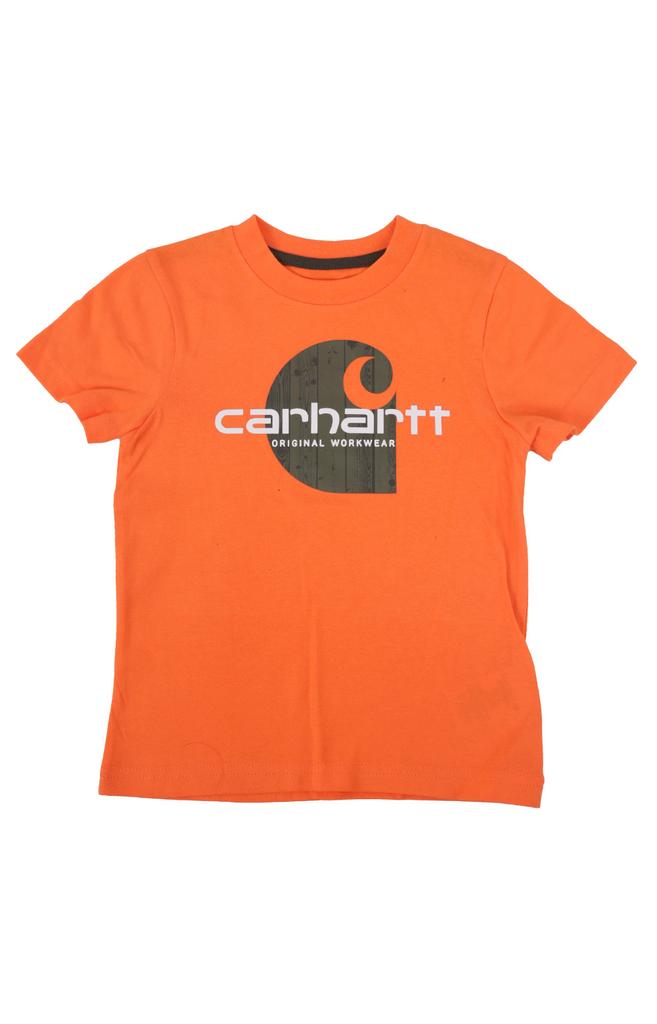 (CA6241) SS Woodgrain T-Shirt - Exotic Orange商品第1张图片规格展示