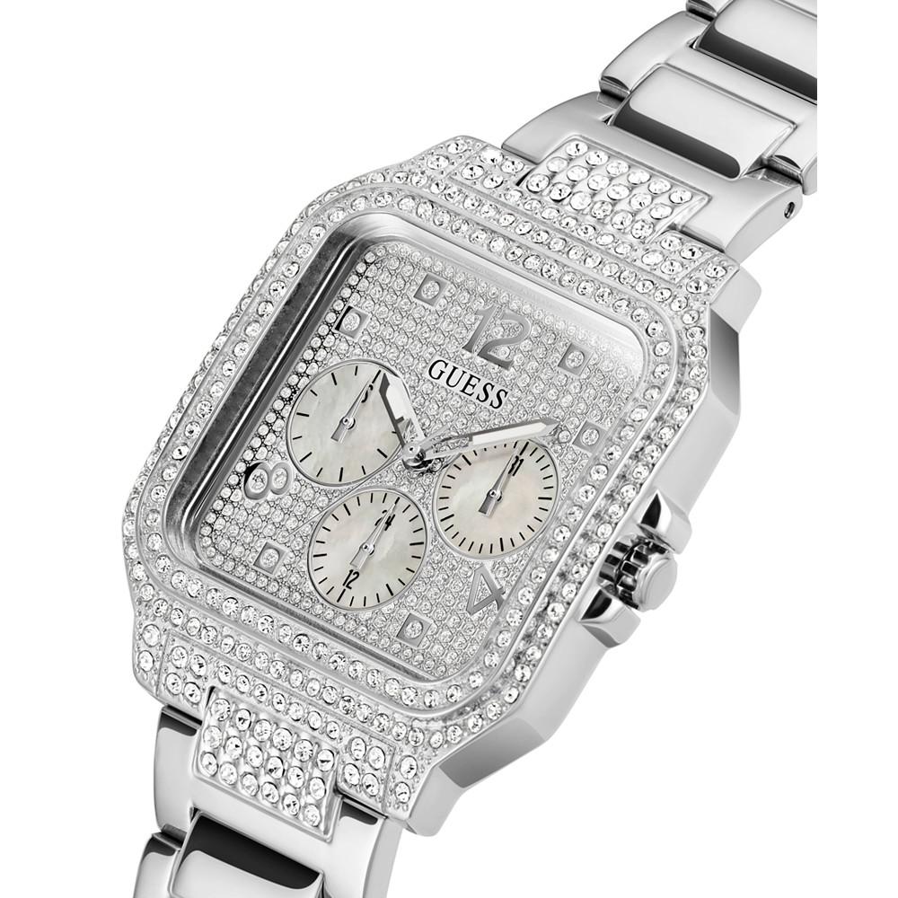 Women's Glitz Silver-tone Stainless Steel Bracelet Watch 35mm商品第4张图片规格展示