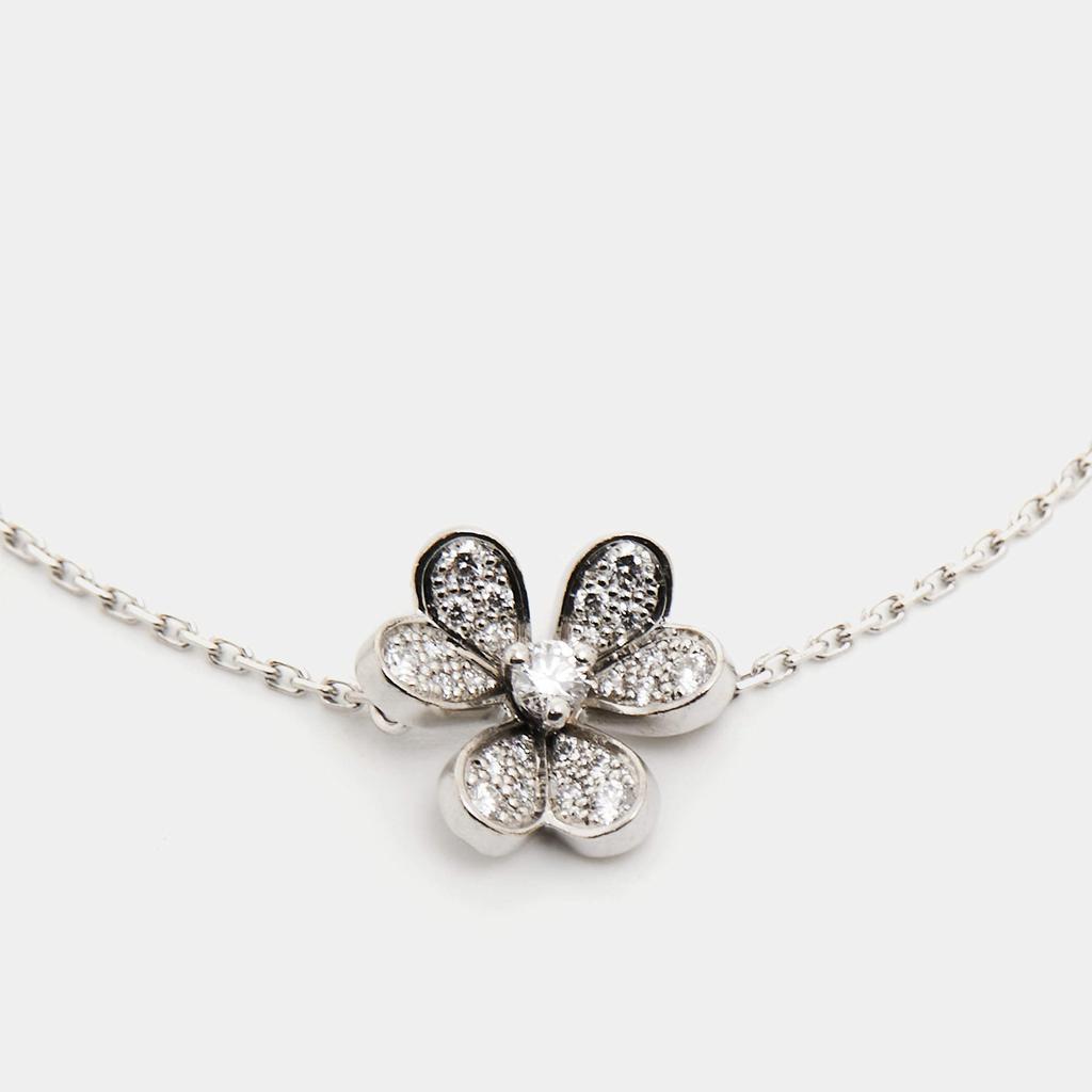 商品[二手商品] Van Cleef & Arpels|Van Cleef & Arpels Mini Frivole Diamond 18k White Gold Bracelet,价格¥24133,第4张图片详细描述