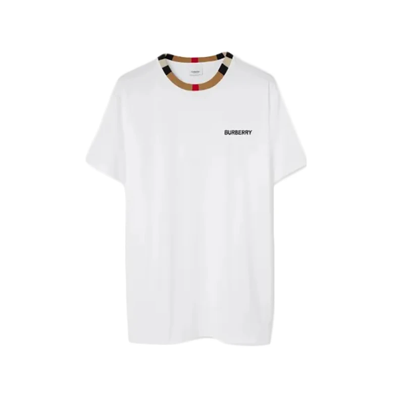 商品Burberry|【现货】博柏利23新款 男士条纹装饰棉质短袖T恤80695391（两色可选）,价格¥1699,第1张图片