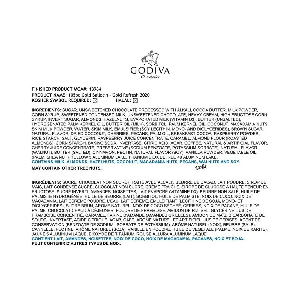 商品Godiva|歌帝梵黄金礼盒-105片,价格¥922,第2张图片详细描述