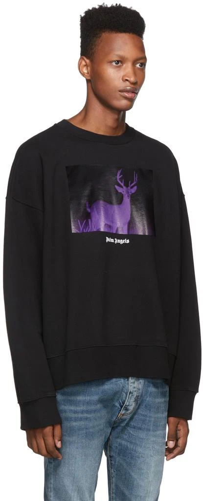 商品Palm Angels|Black Night Vision Crewneck Sweatshirt卫衣,价格¥1894,第2张图片详细描述