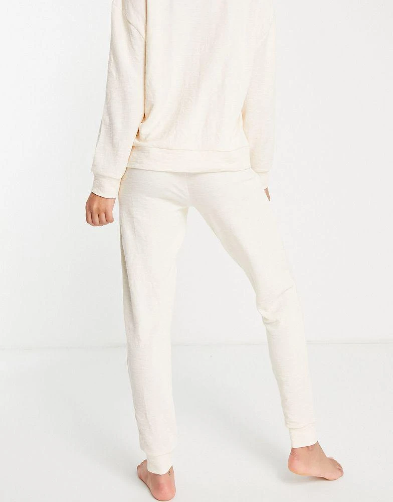 商品ASOS|ASOS DESIGN lounge lightweight slubby sweat & jogger set in oatmeal,价格¥150,第2张图片详细描述