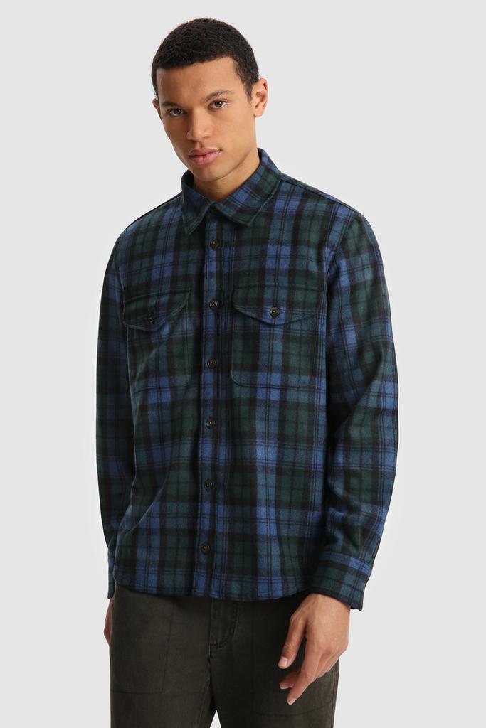 商品Woolrich|Wool Blend Oxbow Flannel Overshirt - Made in USA,价格¥1939,第1张图片