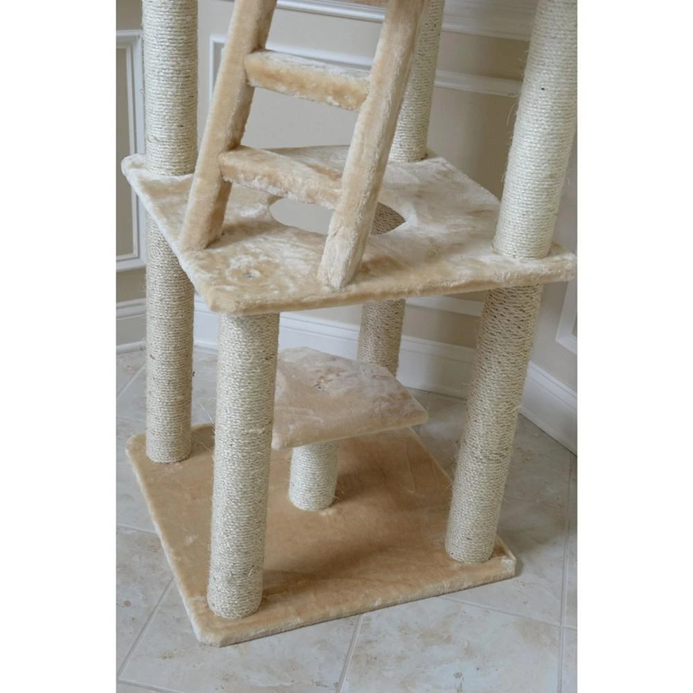 Multi-Function Real Wood Cat Tower With Spacious Condo 商品