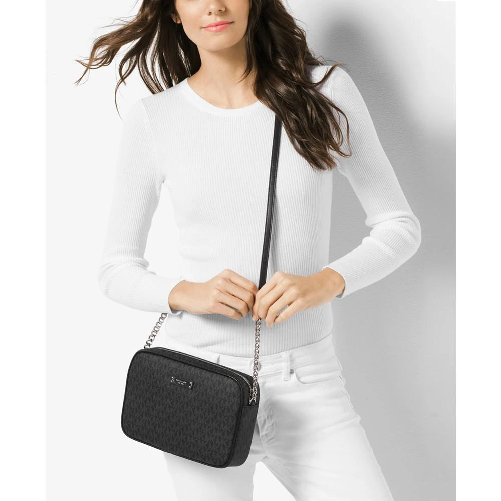 商品Michael Kors|Signature Jet Set East West Crossbody,价格¥1244,第2张图片详细描述