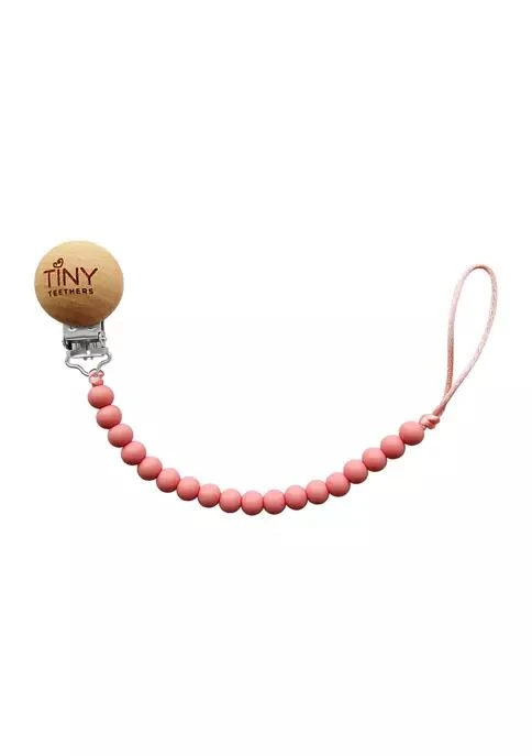 商品Tiny Teethers Designs|Teethers Designs Baby Girls Silicone And Beech Rattle And Pacifier Clip Set,价格¥240,第2张图片详细描述