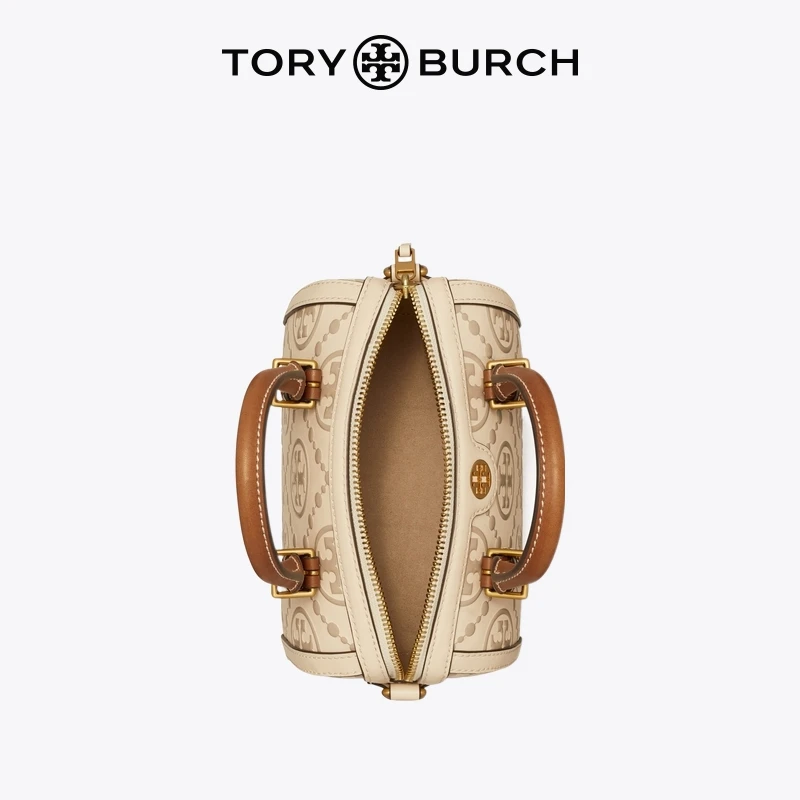 【香港直邮】汤丽柏琦TORY BURCH女包迷你压花酒桶包波士顿包90777 商品