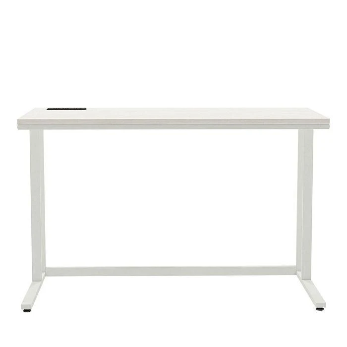 商品Sparrow & Wren|Wright Light Oak and White Writing Desk with USB Ports,价格¥3249,第3张图片详细描述