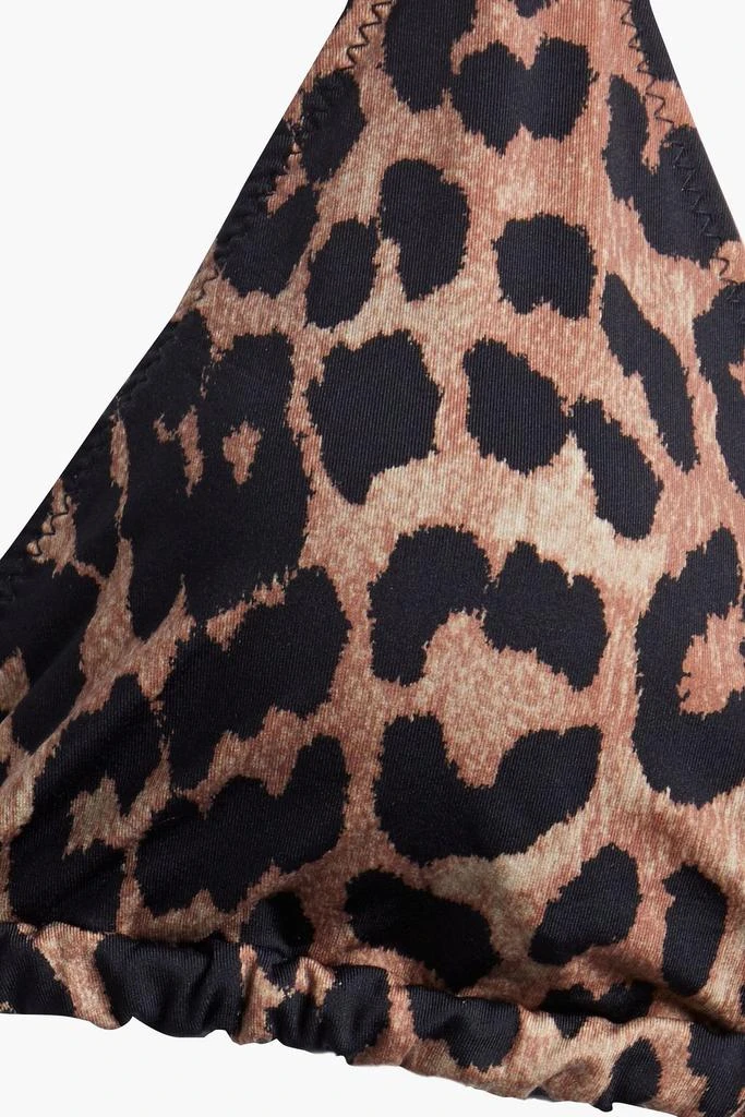商品Ganni|Leopard-print triangle bikini top,价格¥187,第4张图片详细描述