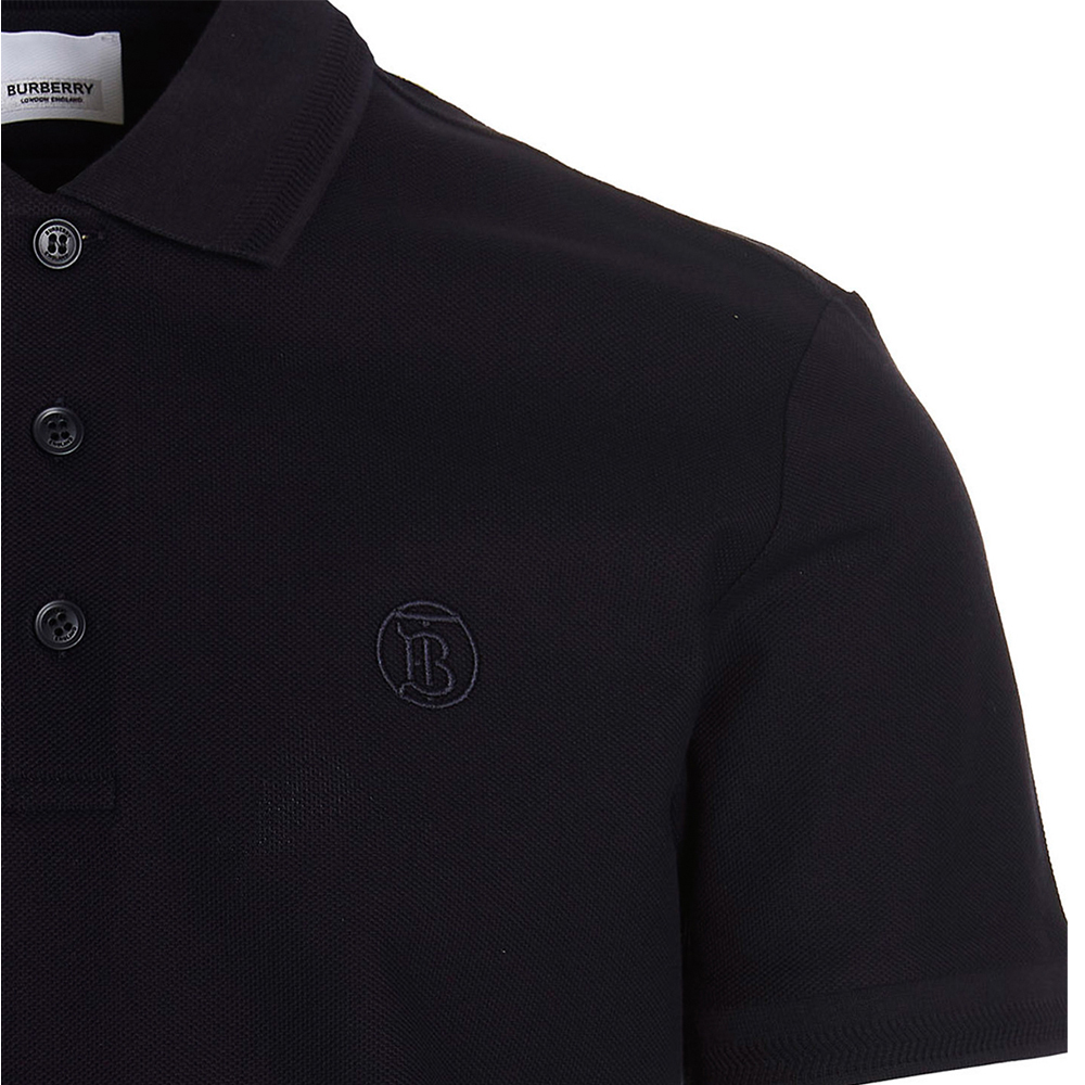 BURBERRY 男士黑色棉质短袖POLO衫 8055227商品第3张图片规格展示