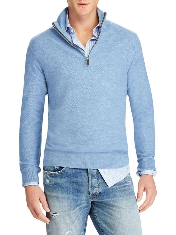 商品Ralph Lauren|Silk & Cashmere Half Zip Sweater,价格¥726,第1张图片