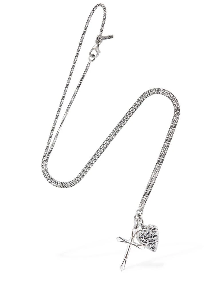 商品Emanuele Bicocchi|Cross & Arabesque Heart Charm Necklace,价格¥704,第2张图片详细描述