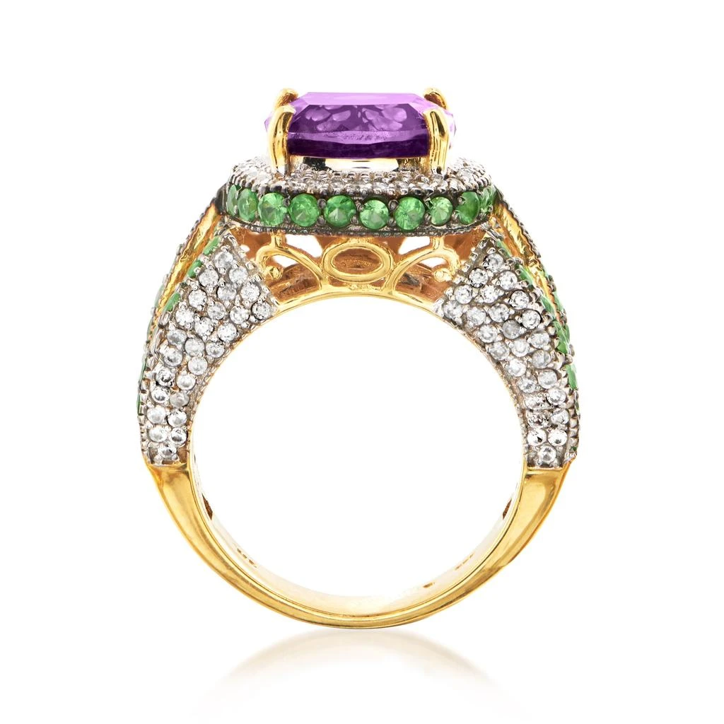 商品Ross-Simons|Ross-Simons Amethyst and Multi-Gem Ring in 18kt Gold Over Sterling,价格¥2522,第4张图片详细描述