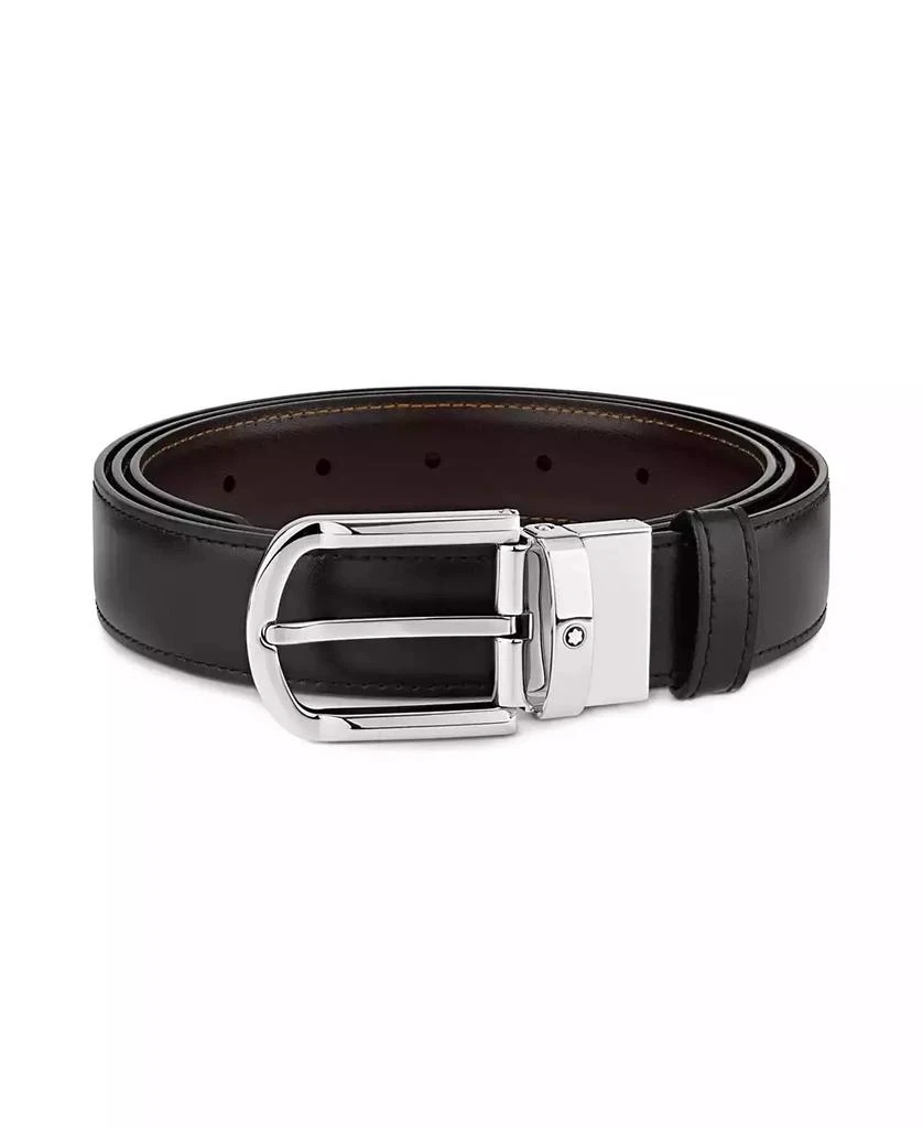 商品MontBlanc|Men's Black & Brown Reversible Leather Belt,价格¥3167,第5张图片详细描述