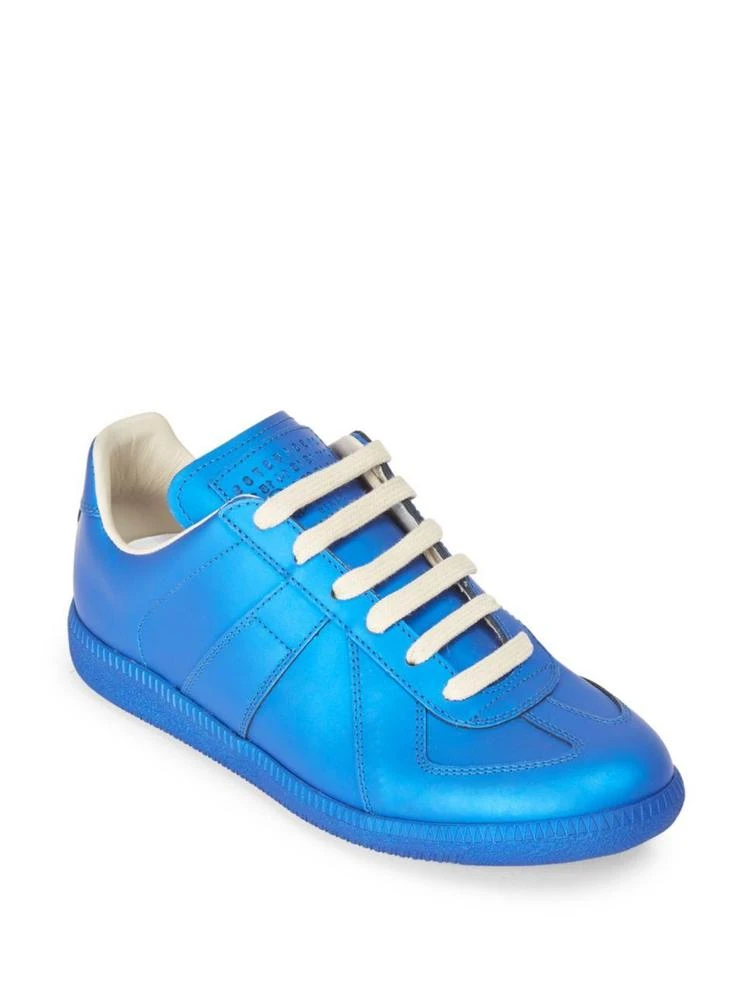 商品MAISON MARGIELA|Leather Metallic Sneakers,价格¥2460,第1张图片