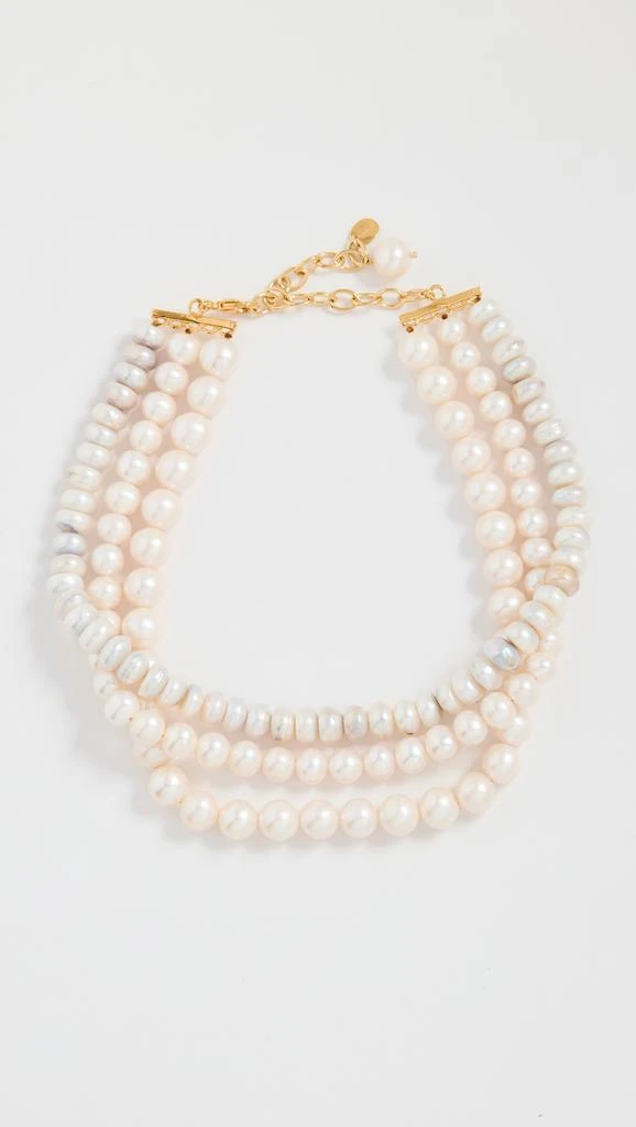 商品Chan Luu|Chan Luu 18k 镀金珍珠三股项链,价格¥3679,第2张图片详细描述