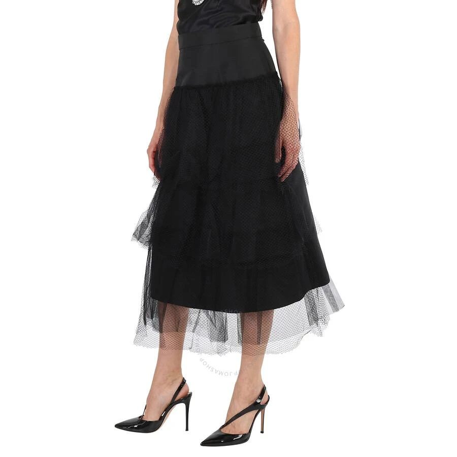 商品Burberry|Ladies Black Tiered Tulle A-line Skirt,价格¥1169,第2张图片详细描述