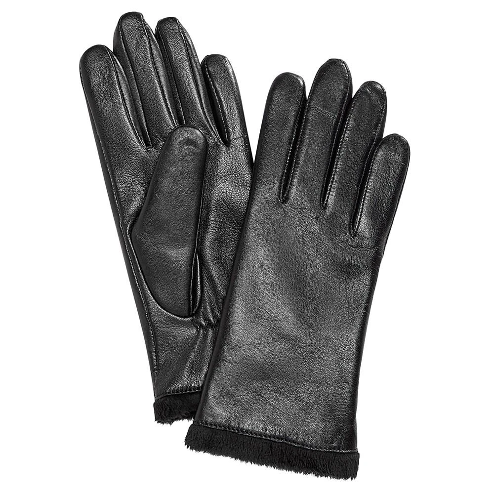 商品Charter Club|Micro Faux Fur Lined Leather Tech Gloves, Created for Macy's,价格¥111,第1张图片