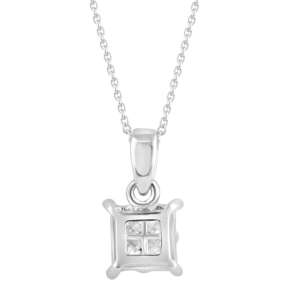 商品Macy's|Diamond Princess-Cut 18" Pendant Necklace (1/2 ct. t.w.) in 14k White Gold,价格¥12970,第5张图片详细描述