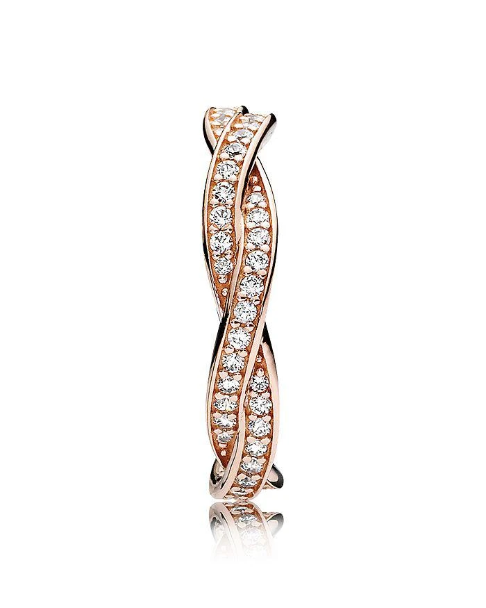 商品PANDORA|14K Gold, Sterling Silver & Cubic Zirconia Twist of Fate Ring,价格¥1111,第3张图片详细描述