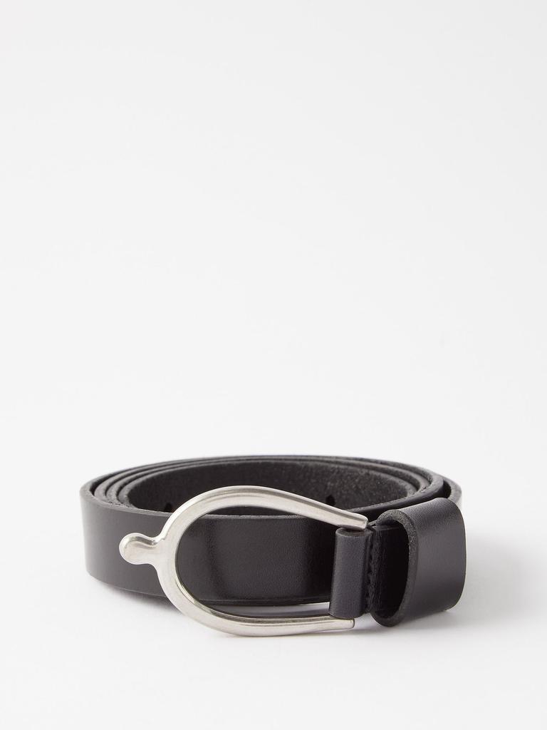 商品Yves Saint Laurent|Lucky Bone leather belt,价格¥3434,第1张图片