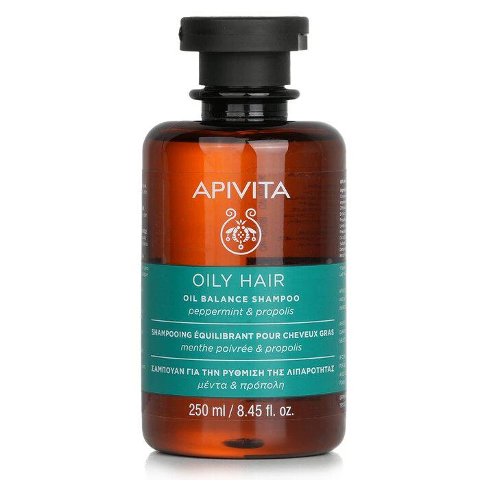 商品Apivita|艾蜜塔  胡椒薄荷蜂胶控油洗发露 (油性发质) 250ml/8.45oz,价格¥89,第1张图片