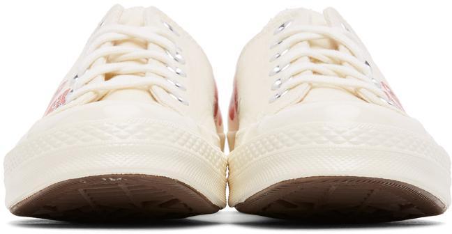 商品Comme des Garcons|Off-White Converse Edition Multiple Hearts Chuck 70 Low Sneakers,价格¥1170,第4张图片详细描述