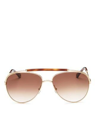 商品Chloé|Women's Jackie Brow Bar Aviator 墨镜, 60mm,价格¥3143,第1张图片