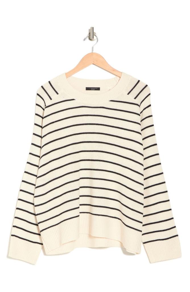 Saddle Striped Crew Neck Sweater商品第3张图片规格展示