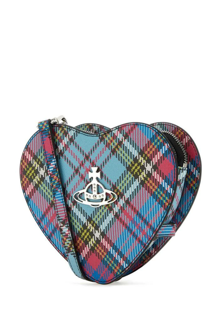 商品Vivienne Westwood|Vivienne Westwood Orb-Plaque Heart Shaped Checked Crossbody Bag,价格¥2393,第3张图片详细描述