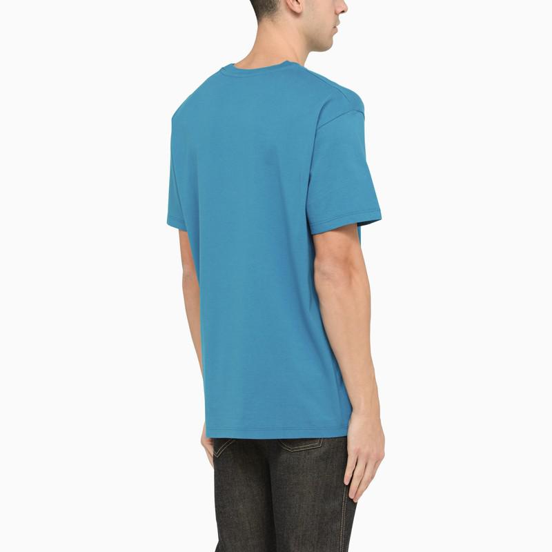 Blue printed cotton T-shirt商品第3张图片规格展示