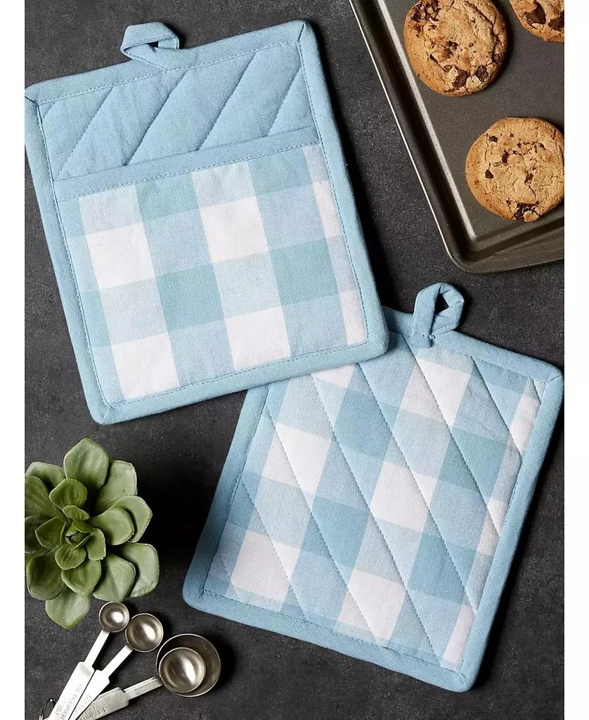 商品Design Imports|Buffalo Check Kitchen Textiles, 9" x 8", Set of 2,价格¥129,第3张图片详细描述