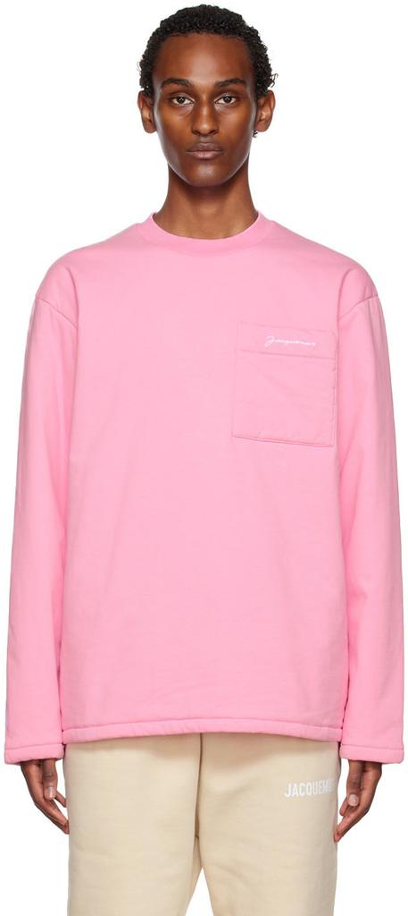 Pink Le Papier 'Le T-Shirt Bricciola' Long Sleeve T-Shirt商品第1张图片规格展示