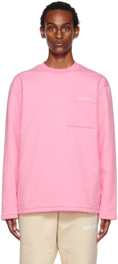 商品Jacquemus|Pink Le Papier 'Le T-Shirt Bricciola' Long Sleeve T-Shirt,价格¥997,第1张图片