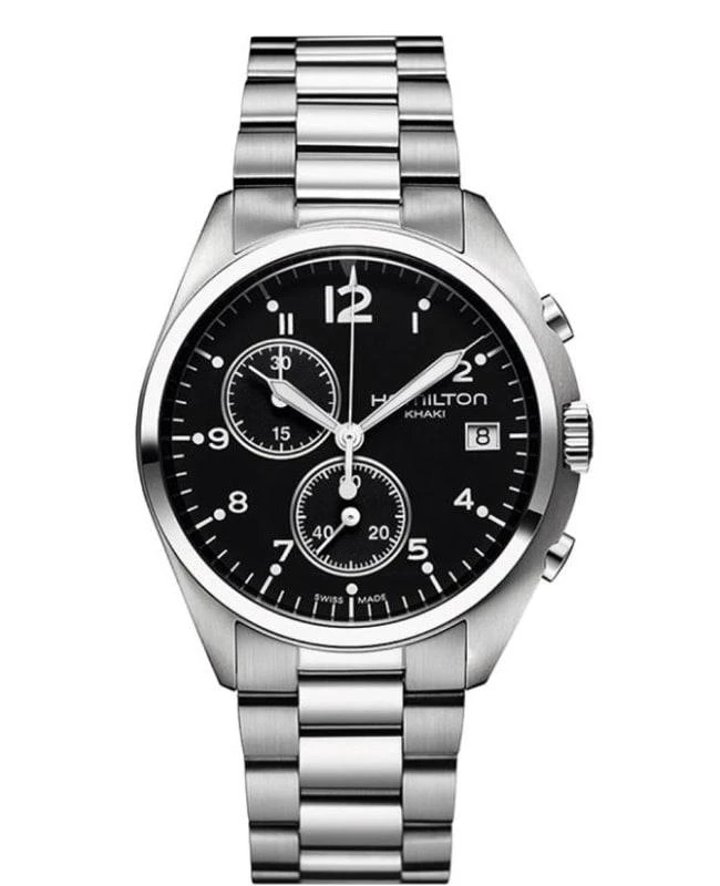 商品Hamilton|Hamilton Khaki Aviation Pilot Pioneer Chrono Quartz Men's Watch H76512133,价格¥5057,第1张图片