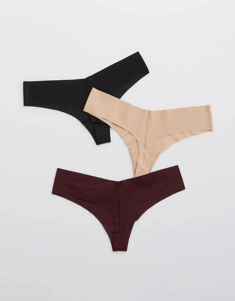 商品Aerie|Aerie No Show Thong Underwear 3-Pack,价格¥76,第3张图片详细描述
