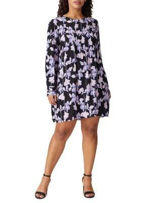 商品Diane von Furstenberg|Joyce Floral Silk Pleated Shift Dress,价格¥653,第1张图片