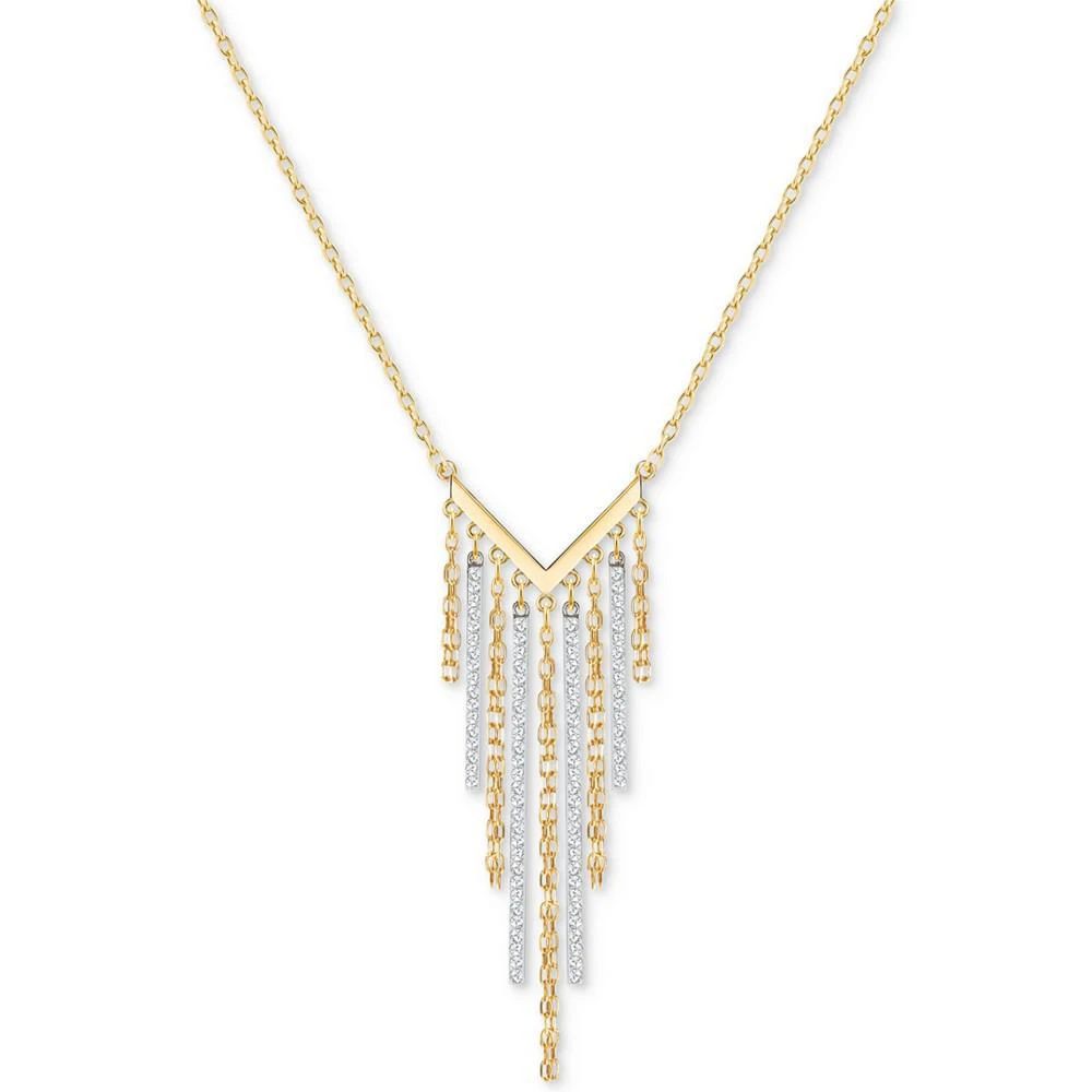 商品Swarovski|Two-Tone Crystal Fringe 17-3/4" Statement Necklace,价格¥881,第1张图片