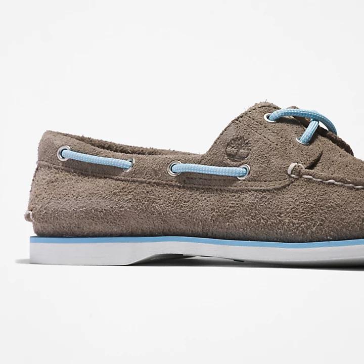 Timberland® 2-Eye Classic Boat Shoe for Men in Medium Grey商品第7张图片规格展示