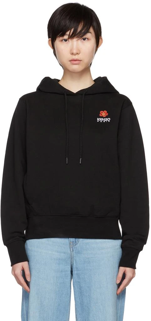 商品Kenzo|Black Kenzo Paris Boke Flower Crest Hoodie,价格¥1174,第1张图片