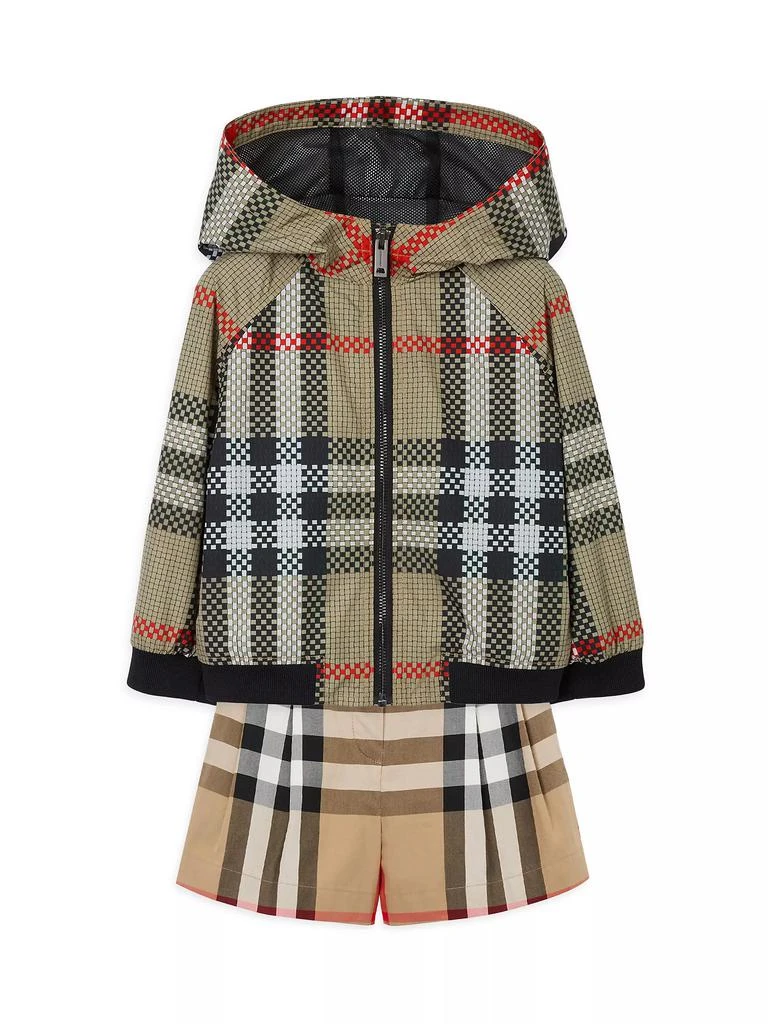 商品Burberry|Baby Boy's &amp; Little Boy's Check Print Windbreaker Jacket,价格¥2064,第2张图片详细描述