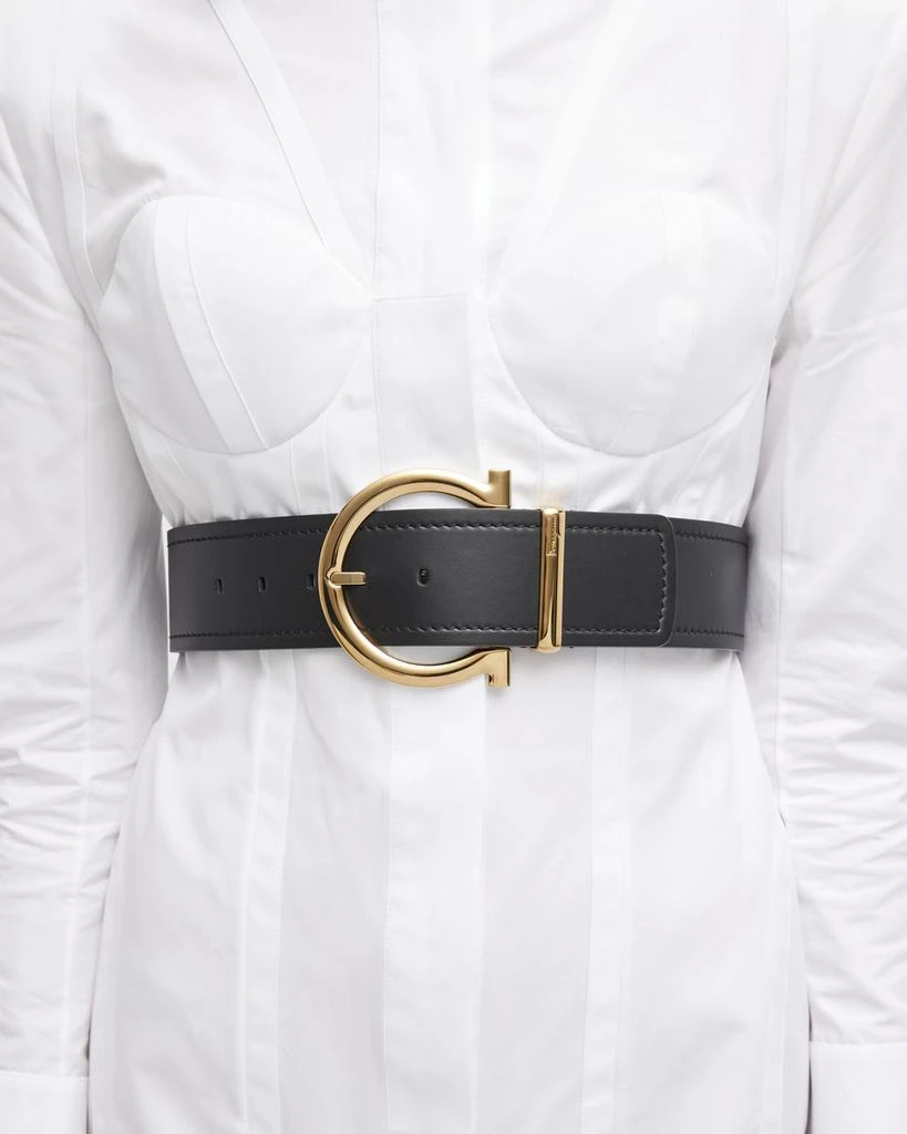 商品Salvatore Ferragamo|New Ganicio Singolo Leather Belt,价格¥5645,第2张图片详细描述