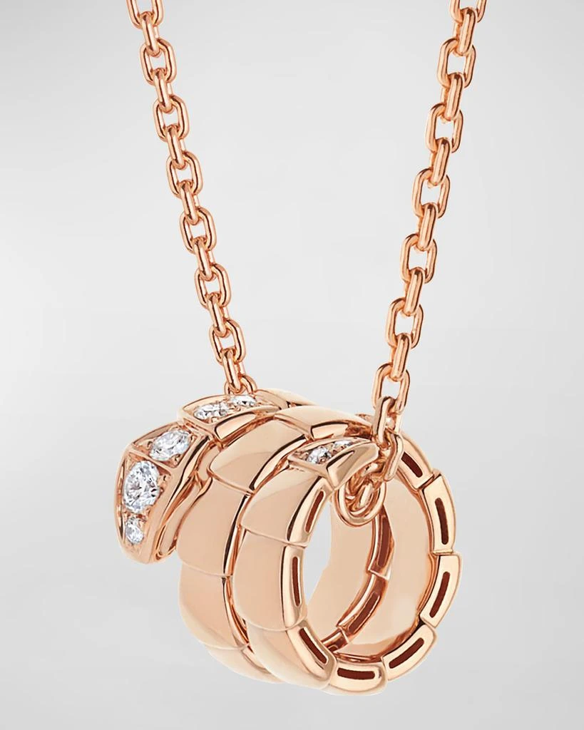 商品BVLGARI|Serpenti Viper Necklace in 18k Rose Gold with Diamonds,价格¥39040,第1张图片