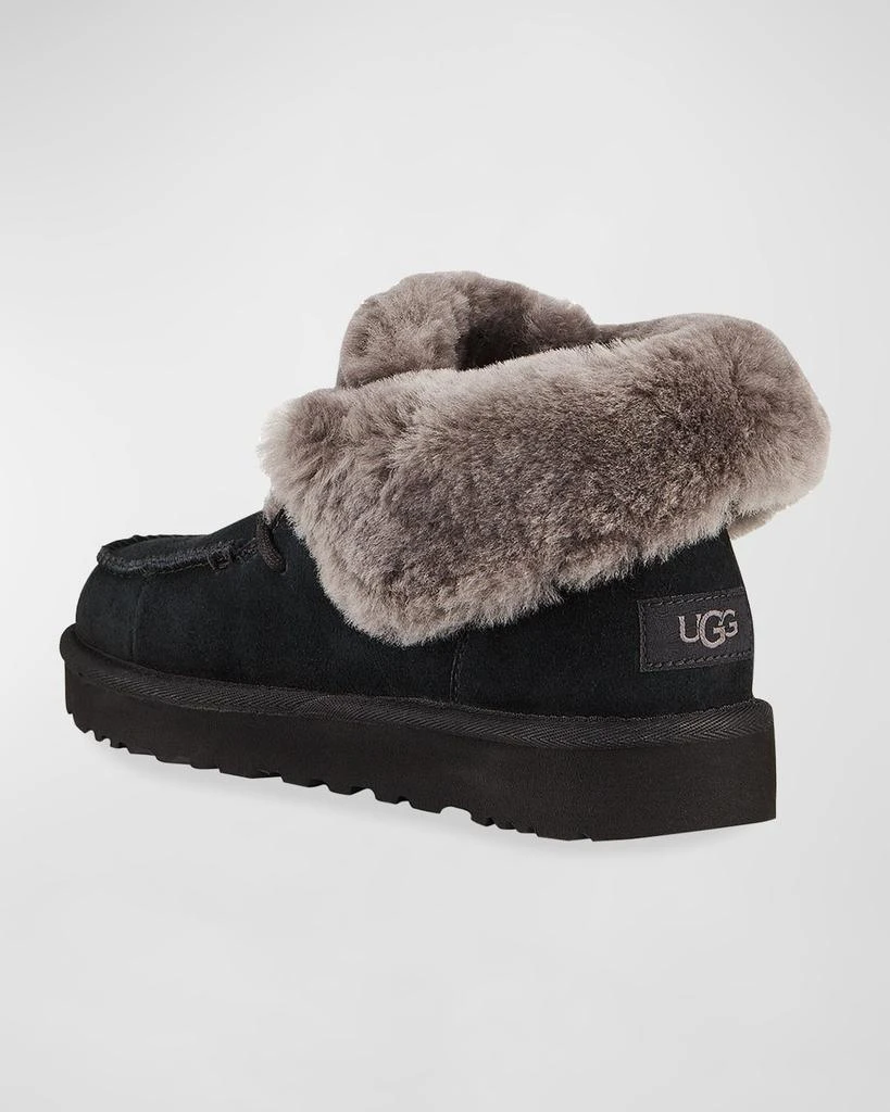 商品UGG|Diara Suede Lace-Up Booties w/ Shearling Cuff,价格¥526,第4张图片详细描述