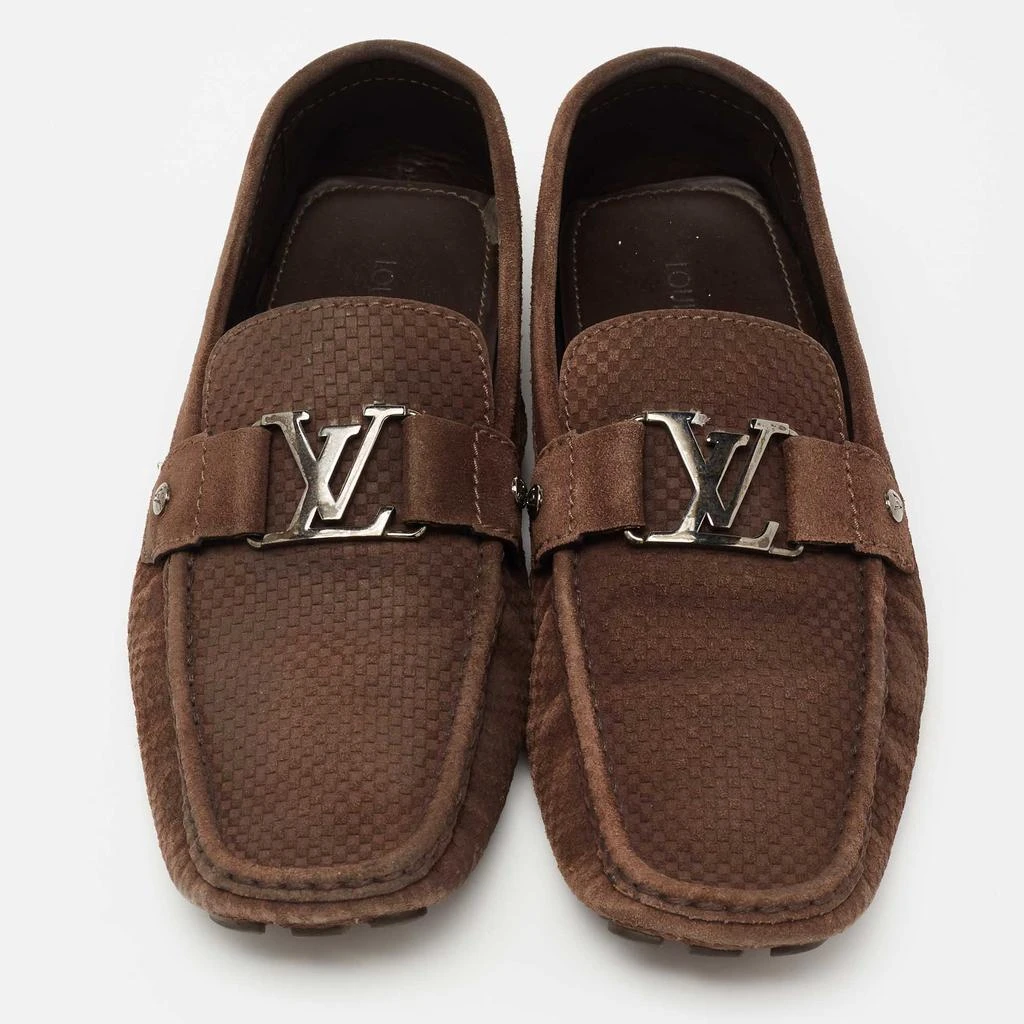 商品[二手商品] Louis Vuitton|Louis Vuitton Brown Suede  Monte Carlo Slip on Loafers Size 44.5,价格¥2210,第3张图片详细描述