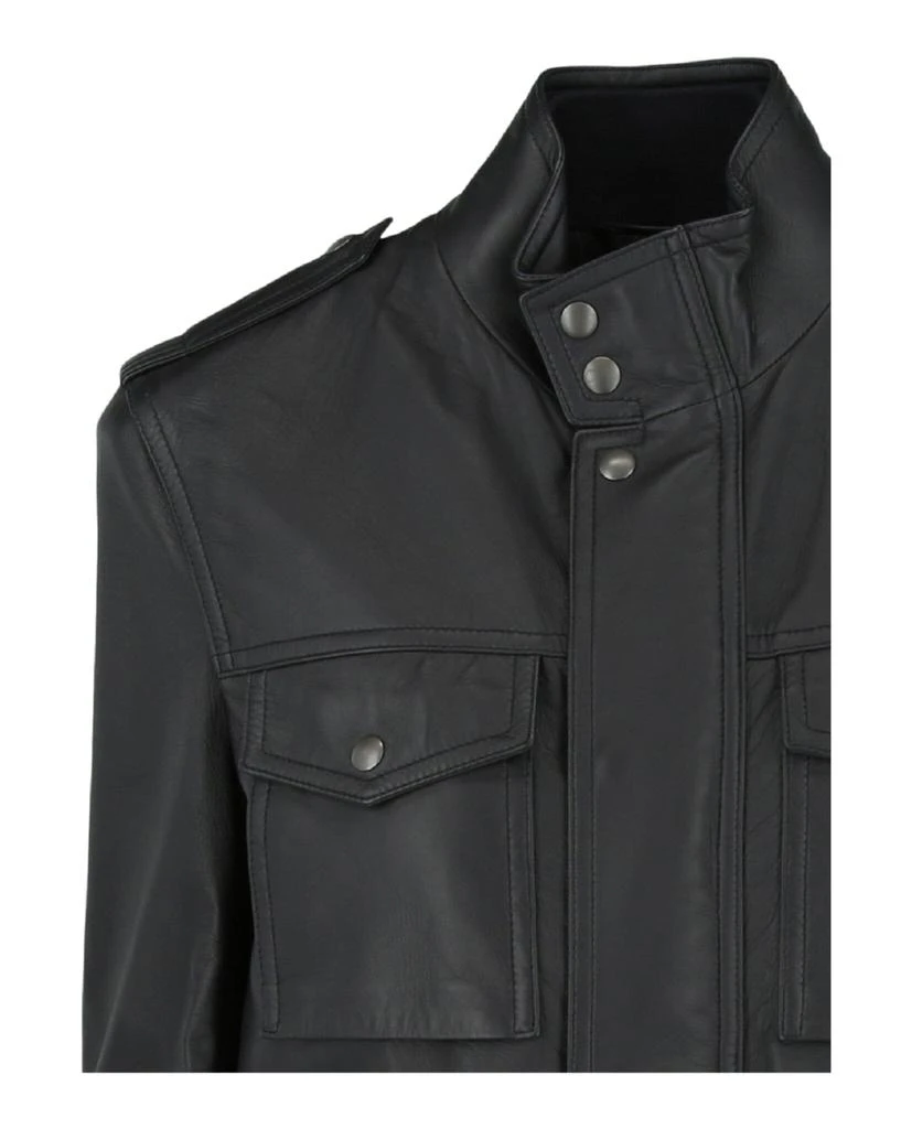 商品Bottega Veneta|High Collar Leather Jacket,价格¥8682,第3张图片详细描述