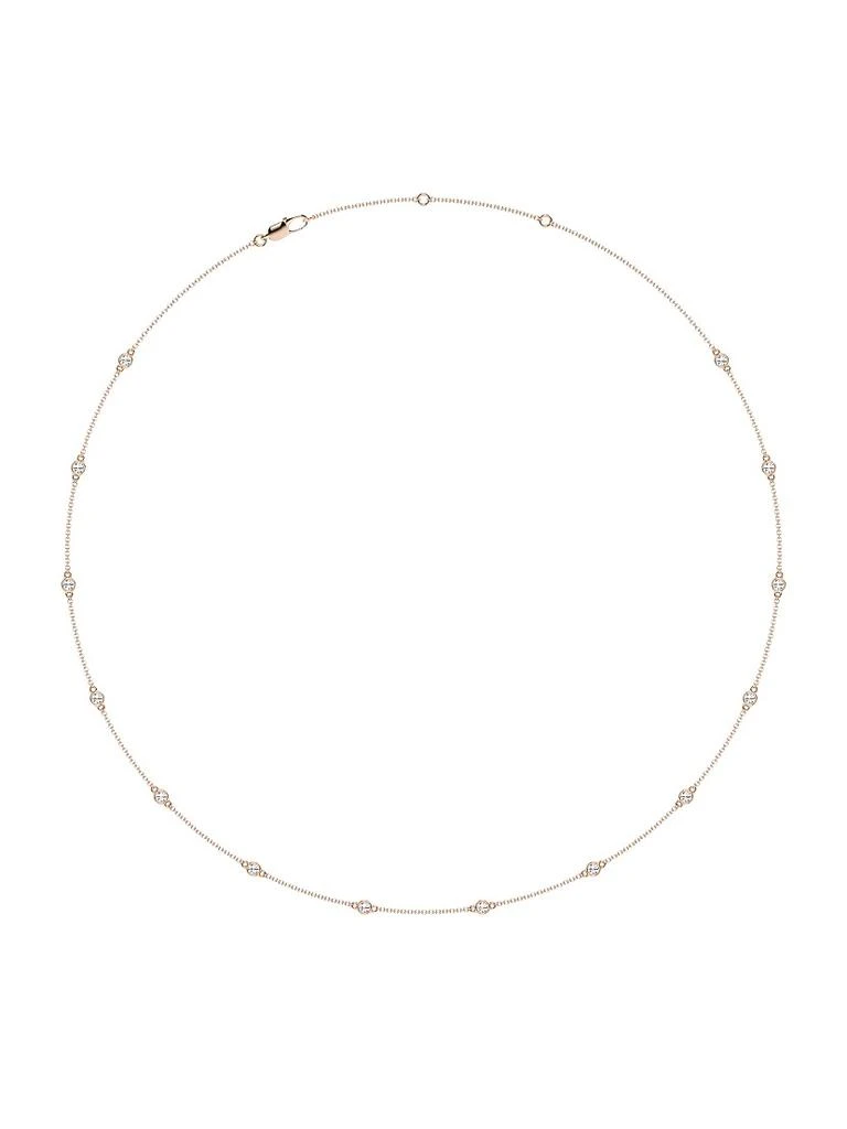 商品Saks Fifth Avenue Collection|14K Rose Gold & Lab-Grown 14-Diamond Station Necklace/0.70-2.10 TCW,价格¥6473,第1张图片