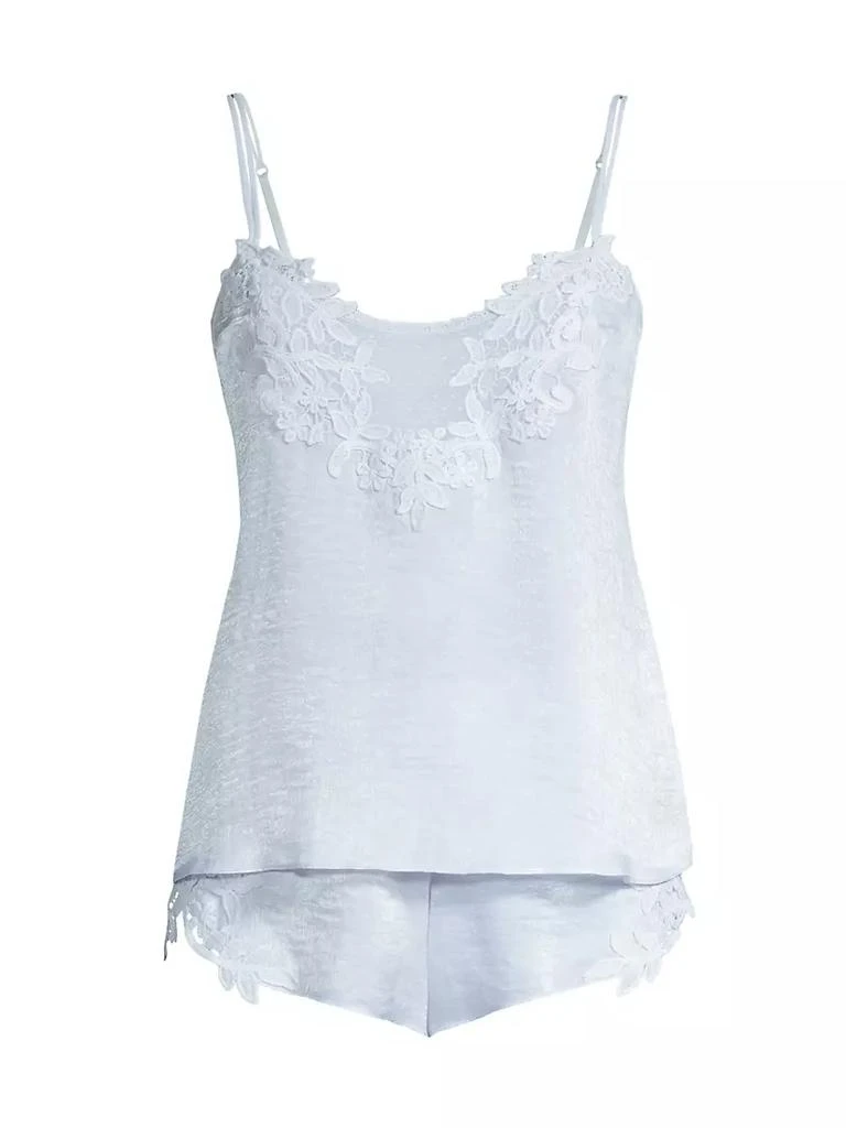 商品In Bloom|Magnolia 2-Piece Shimmer Satin Camisole & Shorts Set,价格¥350,第1张图片